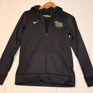 Nike Dri-FIT Pitt Panthers Football Full Zip Hoodie Black Size S
